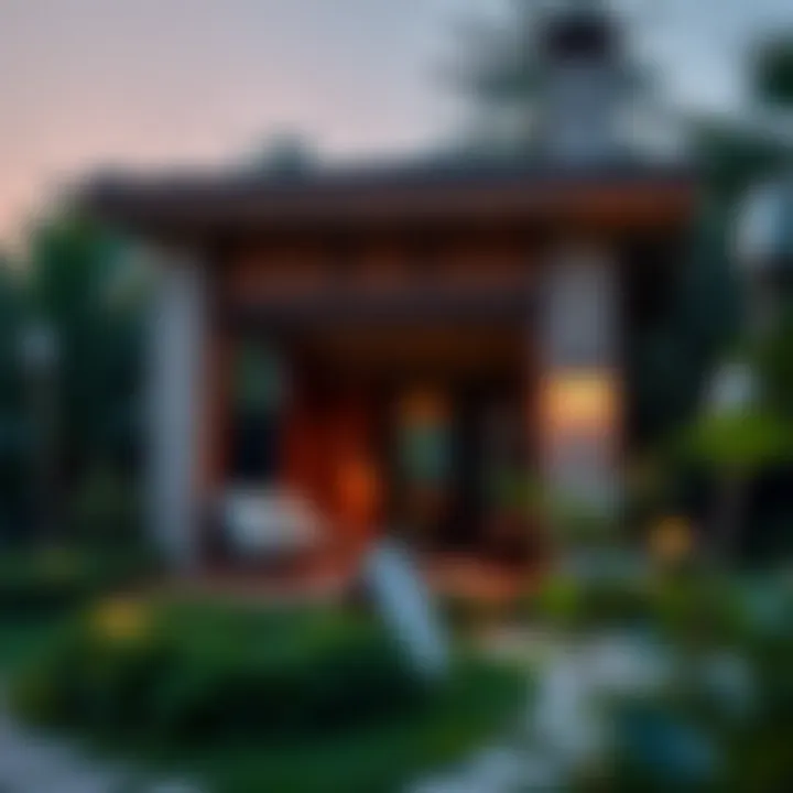 A cozy hidden retreat surrounded by lush greenery