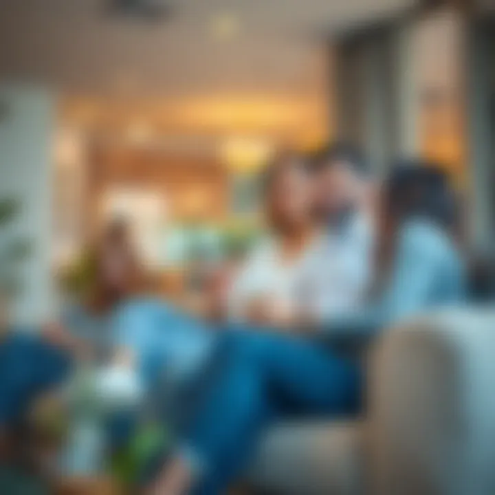 Group of friends enjoying shared living