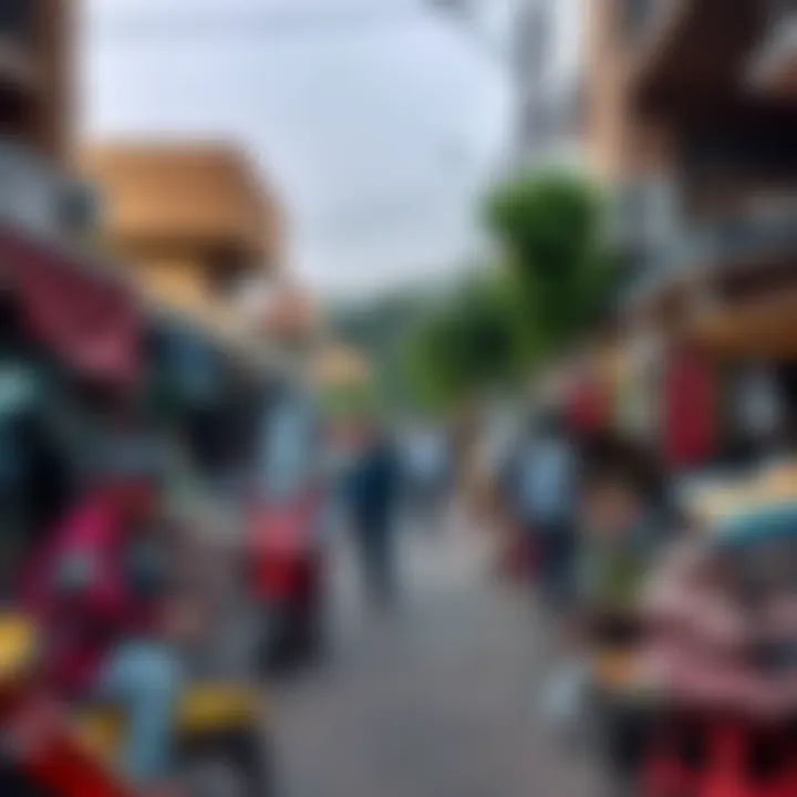 Local market showcasing vibrant community life