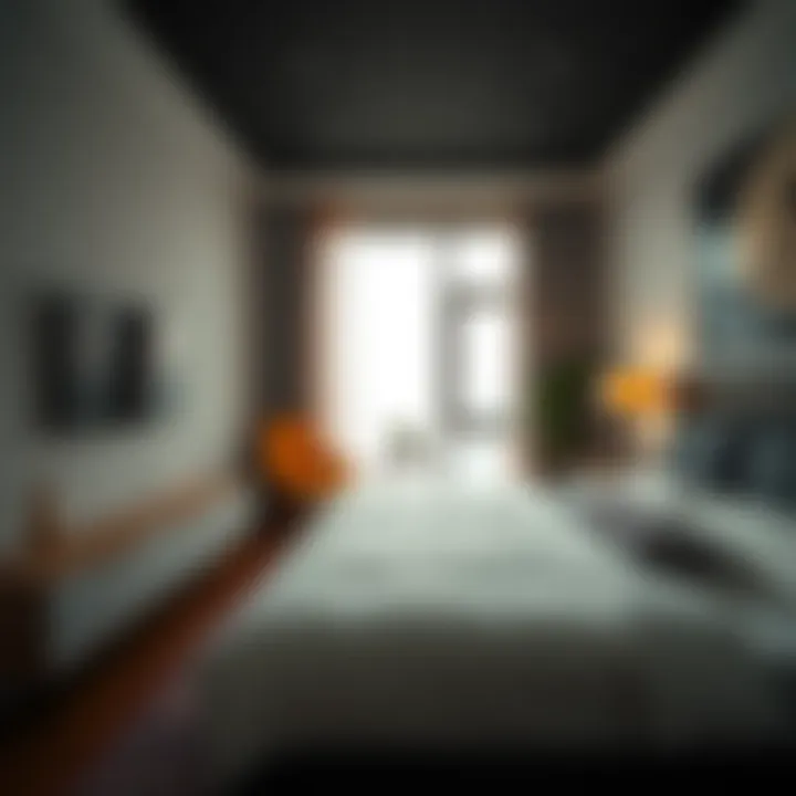 Modern room interior showcasing rental options in Al Nahda