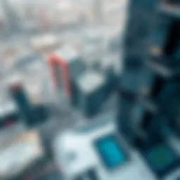 Aerial view of SEEF Dubai showcasing modern architecture