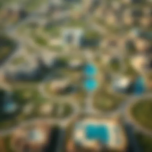 Aerial view of the Sidra 1 Master Plan development showcasing urban design and green spaces