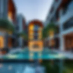 Modern architectural design of Soho properties in Dubai