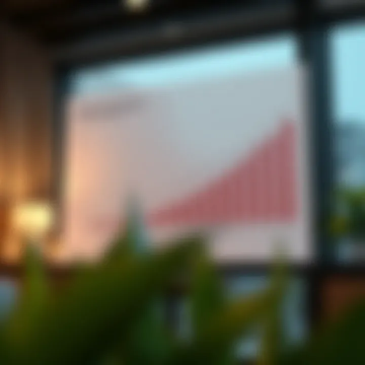 Financial analysis chart illustrating investment potential in studio flats