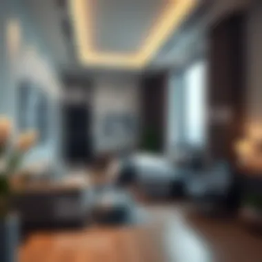 Key features of a studio flat highlighted in an informative layout