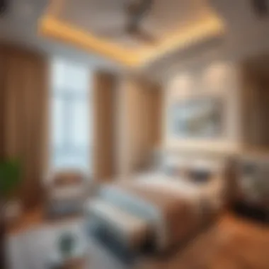 Modern studio interior with stylish decor