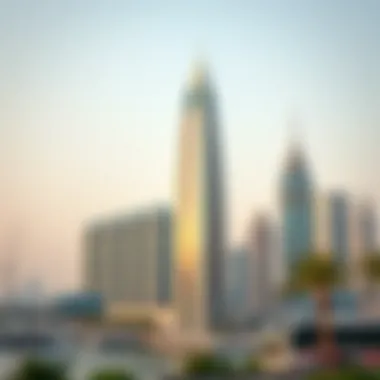 Tamouh Tower: A Landmark in Dubai's Skyline Stunning view of Tamouh Tower against the Dubai skyline