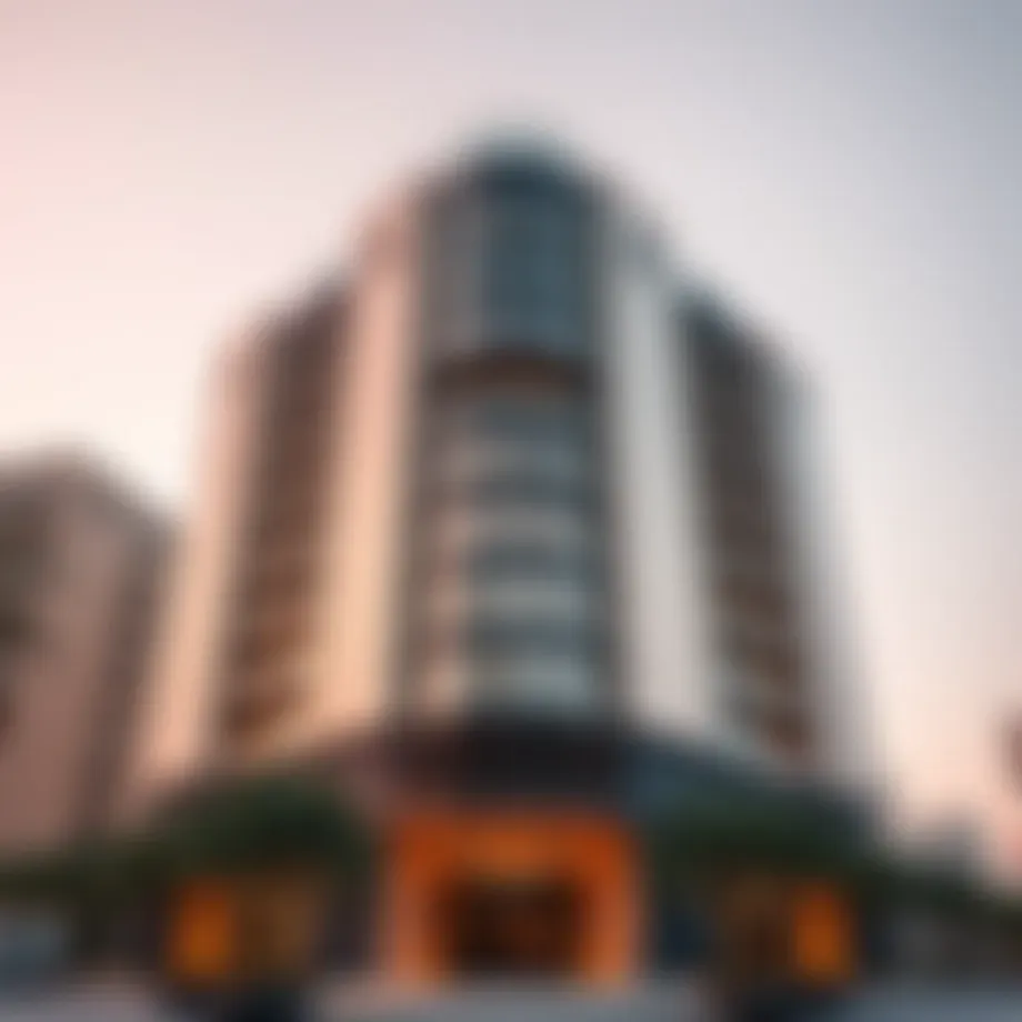 Architectural details of Al Karama Building showcasing modern design