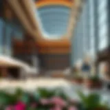 Elegant architectural design of the Almanara Center showcasing modern aesthetics