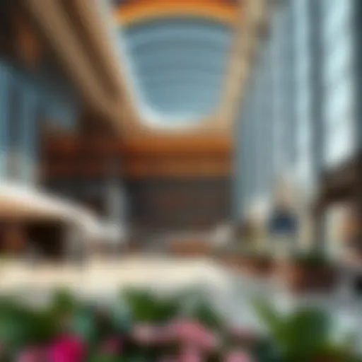 Elegant architectural design of the Almanara Center showcasing modern aesthetics