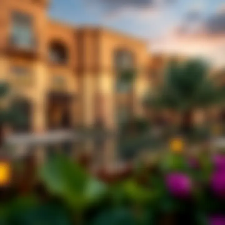 Residential buildings in Discovery Gardens highlighting unique architectural features