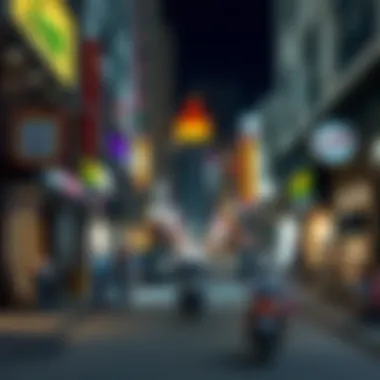 Vibrant neighborhood streets in Dubai with local shops