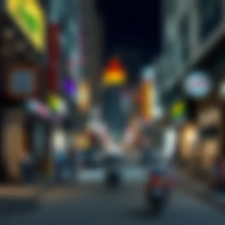 Vibrant neighborhood streets in Dubai with local shops