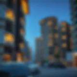 Modern apartment building in Dubai