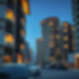 Modern apartment building in Dubai