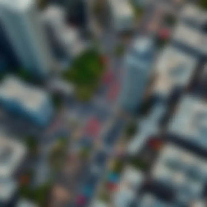 Aerial View of Electra Street Aerial view of Electra Street, highlighting its urban layout