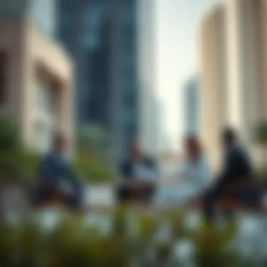 Real Estate Investment Discussion at Electra Street Real estate professionals discussing investment opportunities in Electra Street