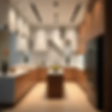 Modern kitchen design featuring sleek finishes