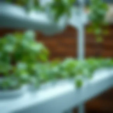Close-up of fresh herbs growing in a Garden Tower