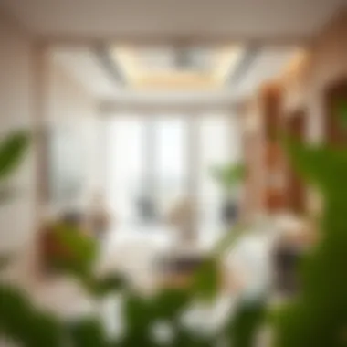 An interior of a modern partitioned unit highlighting space utilization and design.