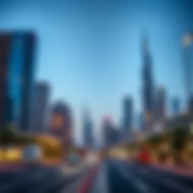 Dubai skyline featuring modern architecture