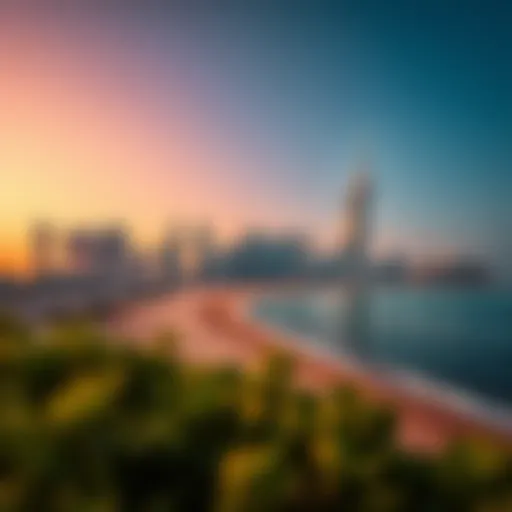 Breathtaking skyline view of Jumeirah Beach