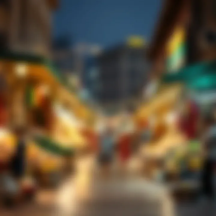 Vibrant local market scene in Deira, emphasizing neighborhood dynamics