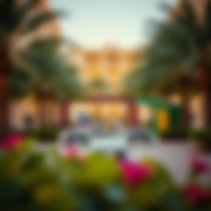 A vibrant community park in Karama, highlighting local amenities available to residents