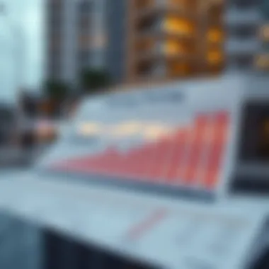 A chart representing the pricing trends in Karama's real estate market