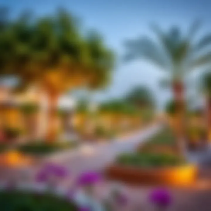 Community Spaces in Wasl South Heights Vibrant community spaces filled with greenery in Wasl South Heights.