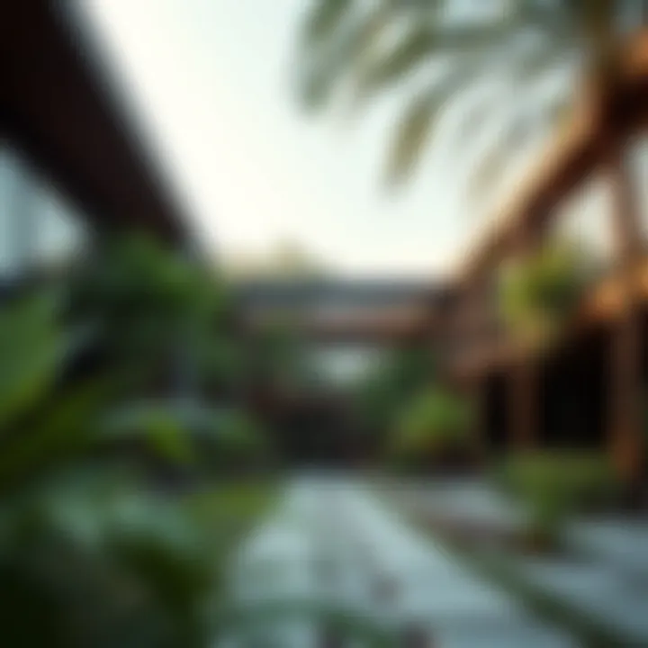 Architectural Harmony with Nature Architectural design blending modern elements with nature