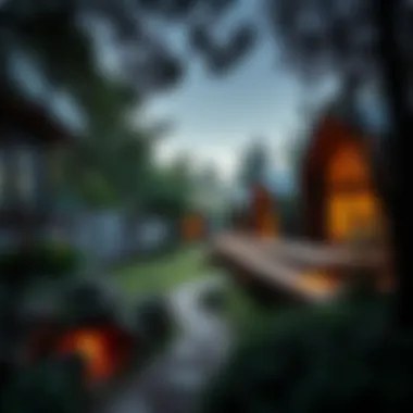 Sustainable Living in Woodland Areas Sustainable living spaces integrated into forested surroundings