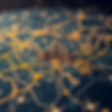 Map highlighting the strategic transport networks around Expo 2020 Dubai