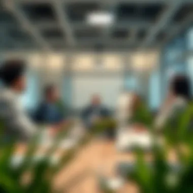 Strategic planning session in a facility management company