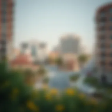 Affordable Neighborhoods in Dubai Illustration of various neighborhoods in Dubai highlighting affordability