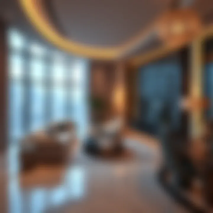 Interior design rendering of a luxurious apartment in Flamingo Z2 Tower