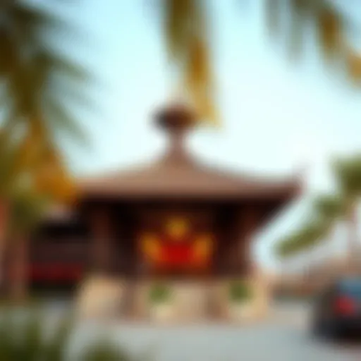 Cultural pavilion showcasing traditional architecture