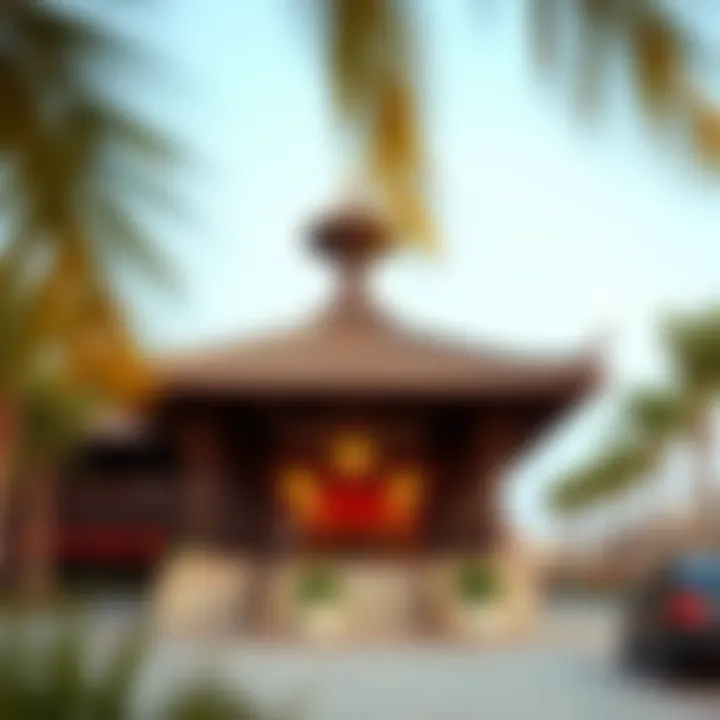 Cultural pavilion showcasing traditional architecture