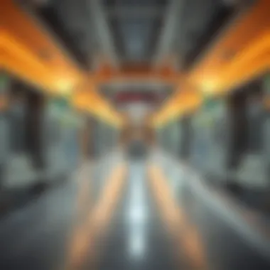 Interior view of a Green Line Metro station showcasing accessibility features