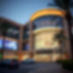 Exterior view of Hamdan Shopping Center showcasing its unique architectural features