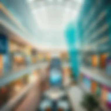 Inside Hamdan Shopping Center Interior layout of Hamdan Shopping Center highlighting retail stores and amenities