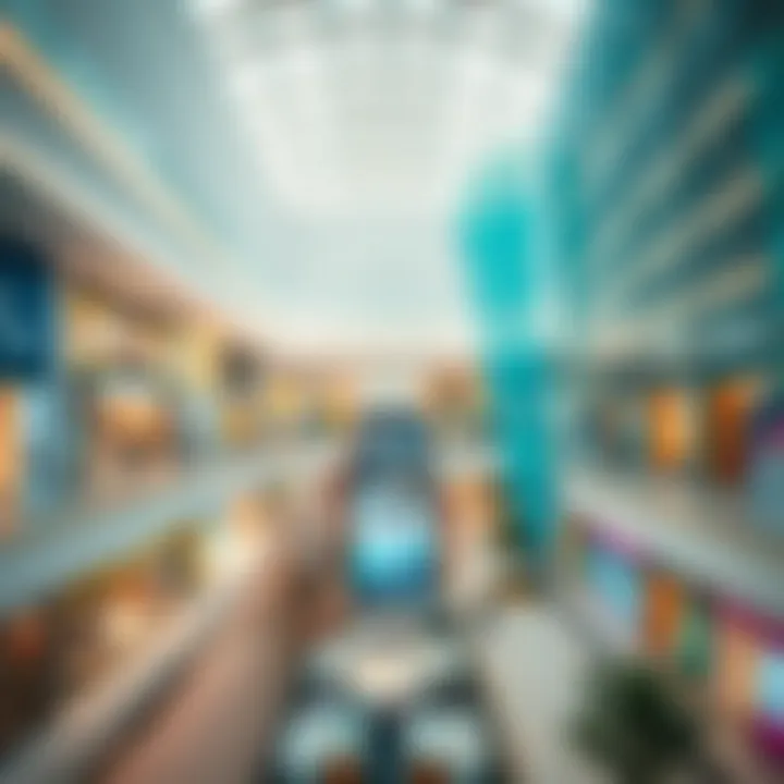 Inside Hamdan Shopping Center Interior layout of Hamdan Shopping Center highlighting retail stores and amenities