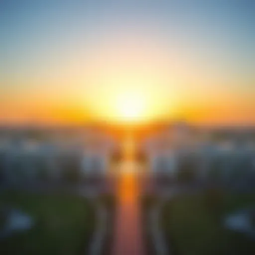 Aerial view of Hartland Dubai showcasing modern architecture and lush landscapes