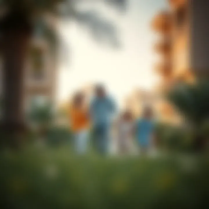 A family enjoying leisure time in a Dubai residential area