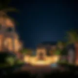 Innovative Lighting in حديقة الاضواء Breathtaking night view of حديقة الاضواء showcasing innovative lighting designs.