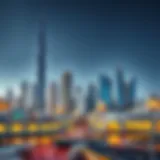 A stunning skyline view of Dubai showcasing iconic real estate developments.