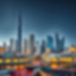 A stunning skyline view of Dubai showcasing iconic real estate developments.