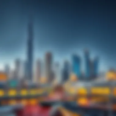 A stunning skyline view of Dubai showcasing iconic real estate developments.