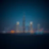 Stunning view of JBR skyline at sunset