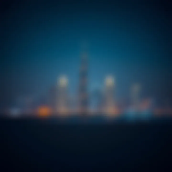 Stunning view of JBR skyline at sunset